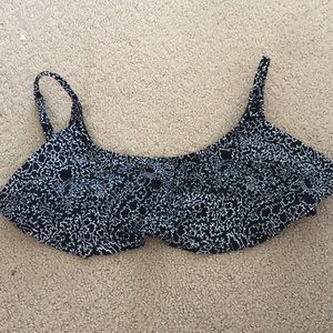 black and white flowy swimsuit